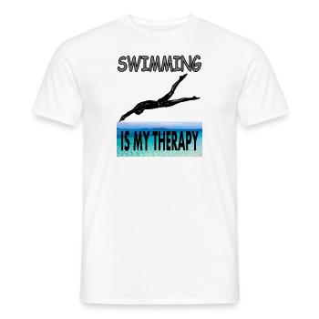 schwimmen Schwimmer Spruch tauchen Geschenkidee - Männer T-Shirt - Weiß - Vorne - AI Model Male 178 dark (178cm)