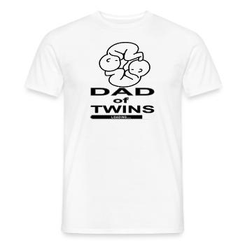 Daddy of Twins Babysitter Baby Feet Gift - Men's T-Shirt - white - Front - AI Model Male 178 dark (178cm)