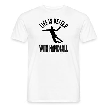 Joueur de handball Cool disant cadeau de handball - T-shirt homme - blanc - Devant - AI Model Male 178 dark (178cm)