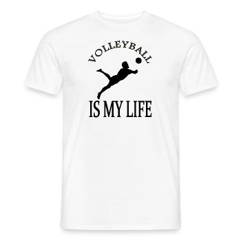 Le volley-ball est mon cadeau de joueur de volley-ball de vie - T-shirt homme - blanc - Devant - AI Model Male 178 dark (178cm)