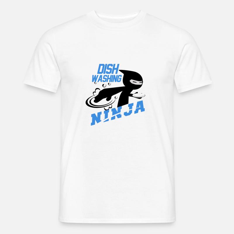 Dishninja - Männer T-Shirt - Weiß
