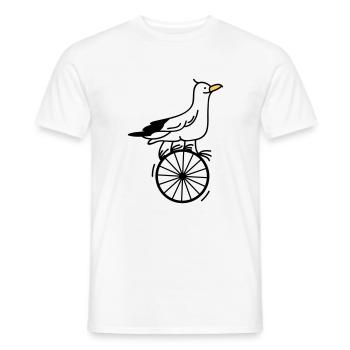 begabte Möwe - Männer T-Shirt - Weiß - Vorne - AI Model Male 178 dark (178cm)