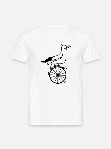 begabte Möwe - Männer T-Shirt - Weiß