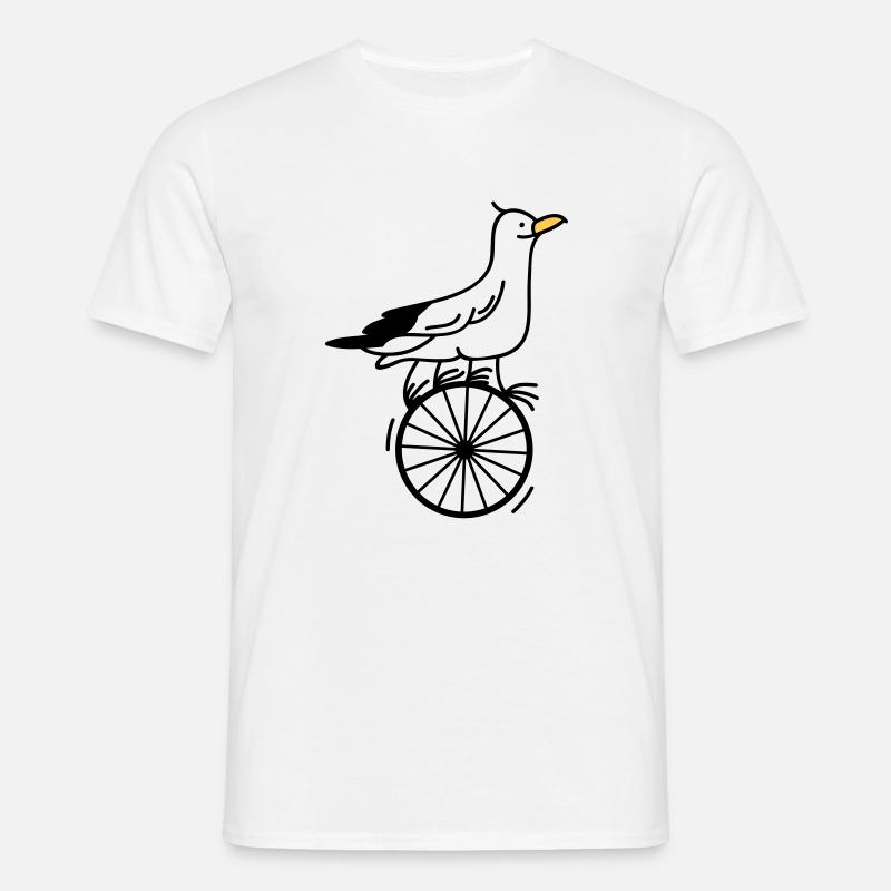 begabte Möwe - Männer T-Shirt - Weiß