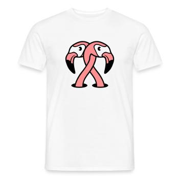 2 amis en couple amoureux couple amoureux en sat sat - T-shirt homme - blanc - Devant - AI Model Male 178 dark (178cm)
