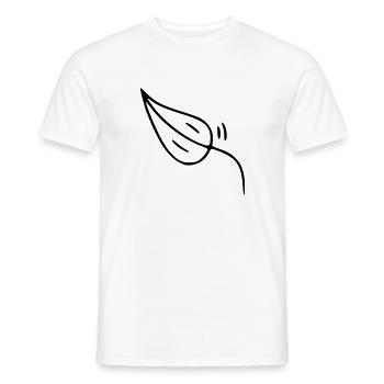 Plant drawing nature sketch black - Men's T-Shirt - white - Front - AI Model Male 178 dark (178cm)