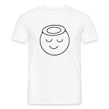 Emoji croquis halo noir - T-shirt homme - blanc - Devant - AI Model Male 178 dark (178cm)