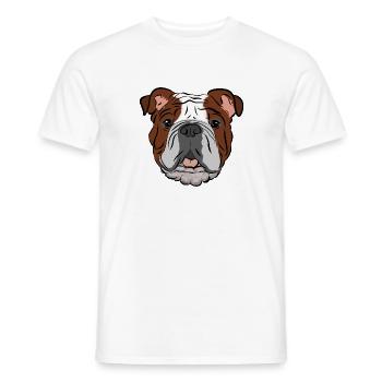 Bulldog / Boxer / Dog Lover / Gift Idea - Men's T-Shirt - white - Front - AI Model Male 178 dark (178cm)