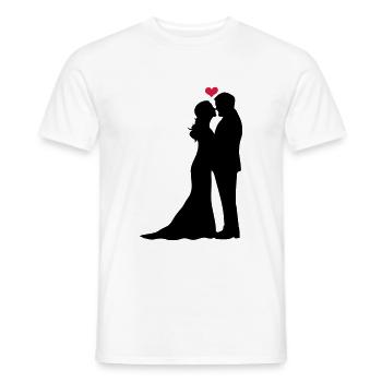 Jeunes mariés - T-shirt homme - blanc - Devant - AI Model Male 178 dark (178cm)