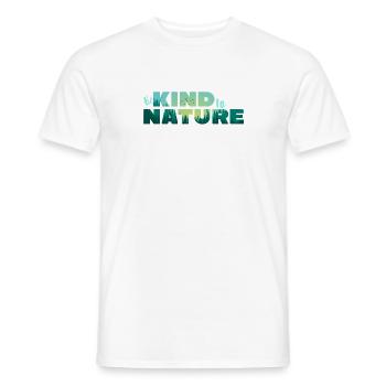 T-Shirt be kind and be kind to nature - Männer T-Shirt - Weiß - Vorne - AI Model Male 178 dark (178cm)