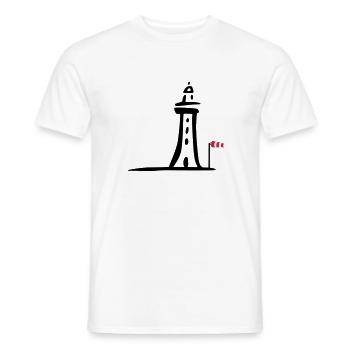 leuchtturm - Männer T-Shirt - Weiß - Vorne - AI Model Male 178 dark (178cm)
