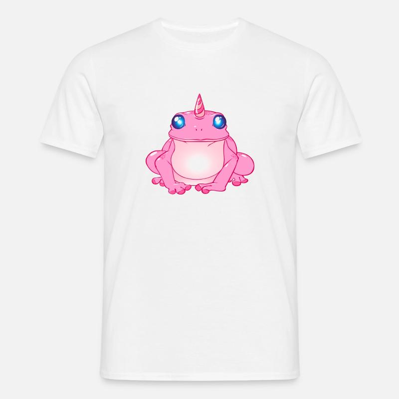 Frosch mit Horn - Männer T-Shirt - Weiß