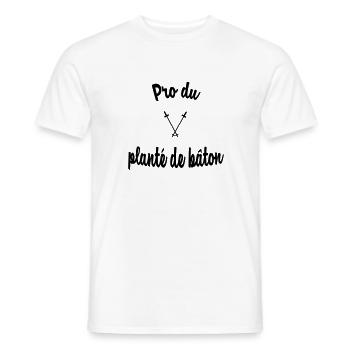 pro stick plant - Men's T-Shirt - white - Front - AI Model Male 178 dark (178cm)