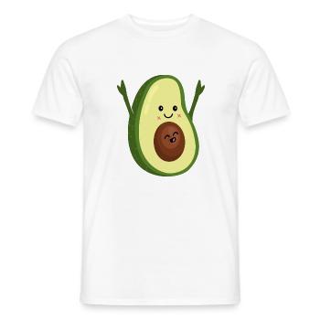 Pregnant avocado - pregnancy - baby family - Men's T-Shirt - white - Front - AI Model Male 178 dark (178cm)