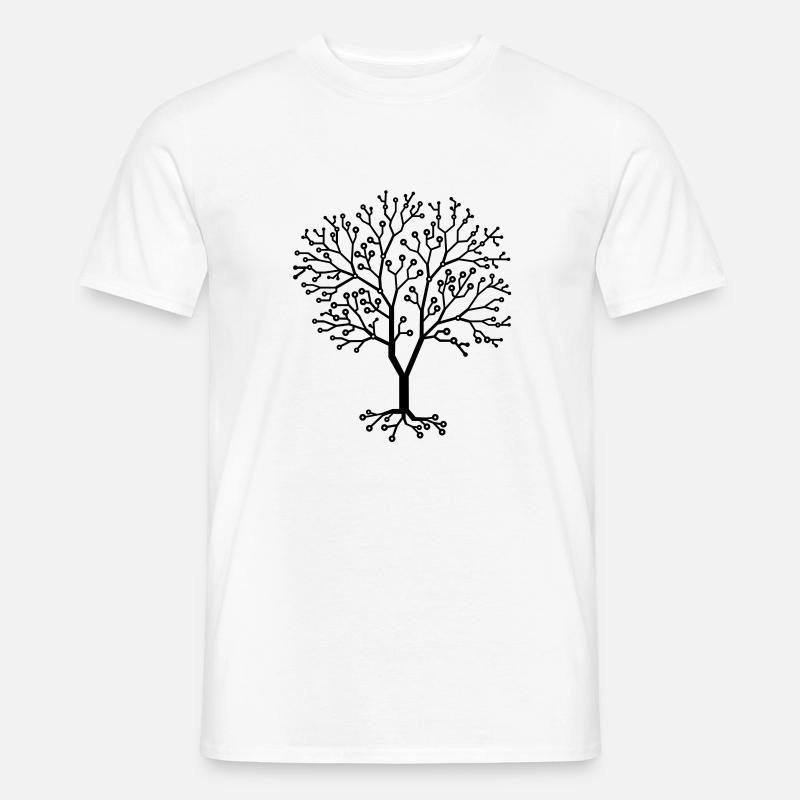 Computerplatinen - Baum aus Chips - Männer T-Shirt - Weiß
