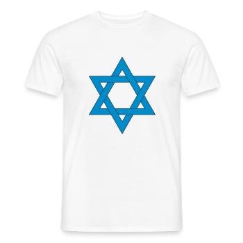 Star of David - Men's T-Shirt - white - Front - AI Model Male 178 dark (178cm)