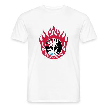 Flamme Feuerwehr Logo mod - Männer T-Shirt - Weiß - Vorne - AI Model Male 178 dark (178cm)