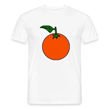 Orange - Männer T-Shirt - Weiß - Vorne - AI Model Male 178 dark (178cm)