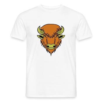 Buffalo - Men's T-Shirt - white - Front - AI Model Male 178 dark (178cm)