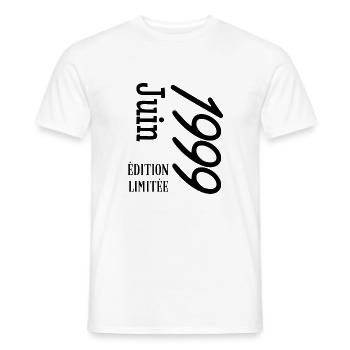 limitierte Auflage Juni 1999 - Männer T-Shirt - Weiß - Vorne - AI Model Male 178 dark (178cm)