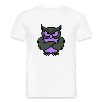 eule comic tier - Männer T-Shirt - Weiß - Vorne - AI Model Male 178 dark (178cm)