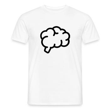 Brain, Brain, Smart, Intelligent - Mænd T-shirt - hvid - Foran - AI Model Male 178 dark (178cm)