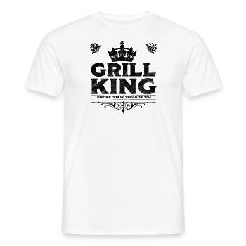 Grillen Grill King - Männer T-Shirt - Weiß - Vorne - AI Model Male 178 dark (178cm)