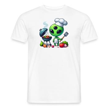 Alien Koch - Men's T-Shirt - white - Front - AI Model Male 178 dark (178cm)