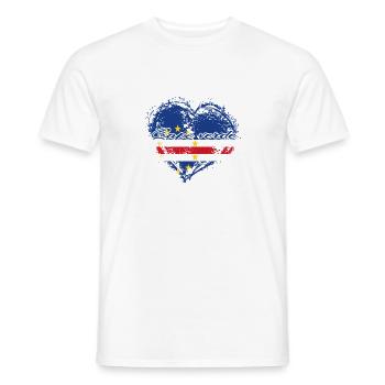 HOME ROOTS COUNTRY GIFT LOVE Cape verde - Männer T-Shirt - Weiß - Vorne - AI Model Male 178 dark (178cm)
