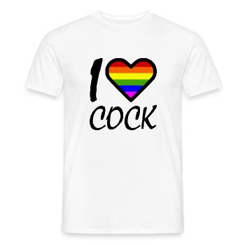 I love - Mænd T-shirt - hvid - Foran - AI Model Male 178 dark (178cm)