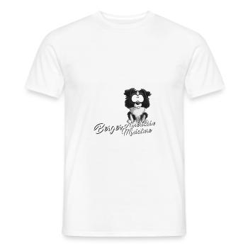 Je Suis Berger Américain Miniature - noir blancFR - T-shirt homme - blanc - Devant - AI Model Male 178 dark (178cm)