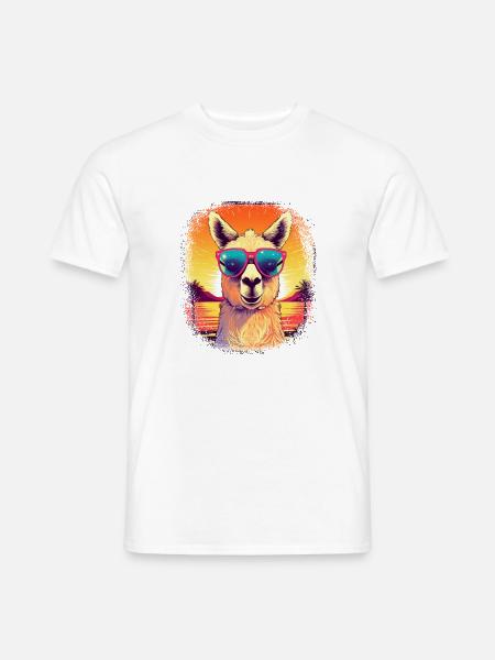 funny saying llama shirt cool geek awesome budhist - Männer T-Shirt - Weiß