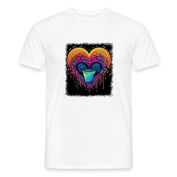 love jokes funny sayings statement 60s gift hippie - Männer T-Shirt - Weiß - Vorne - AI Model Male 178 dark (178cm)