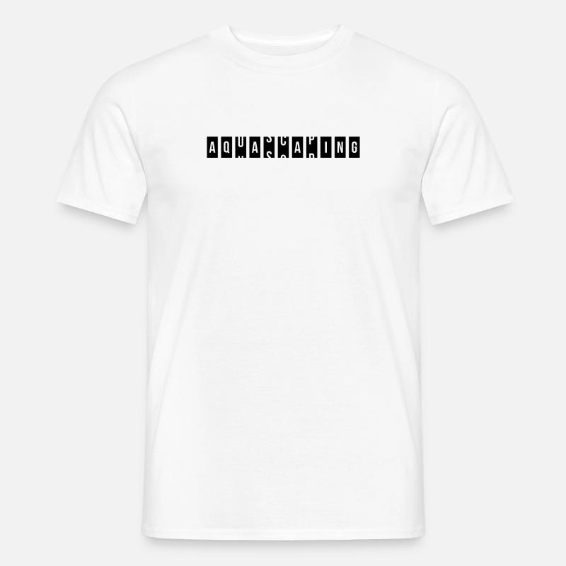 Aquascaping Fish Keeping Rolling Text - Männer T-Shirt - Weiß