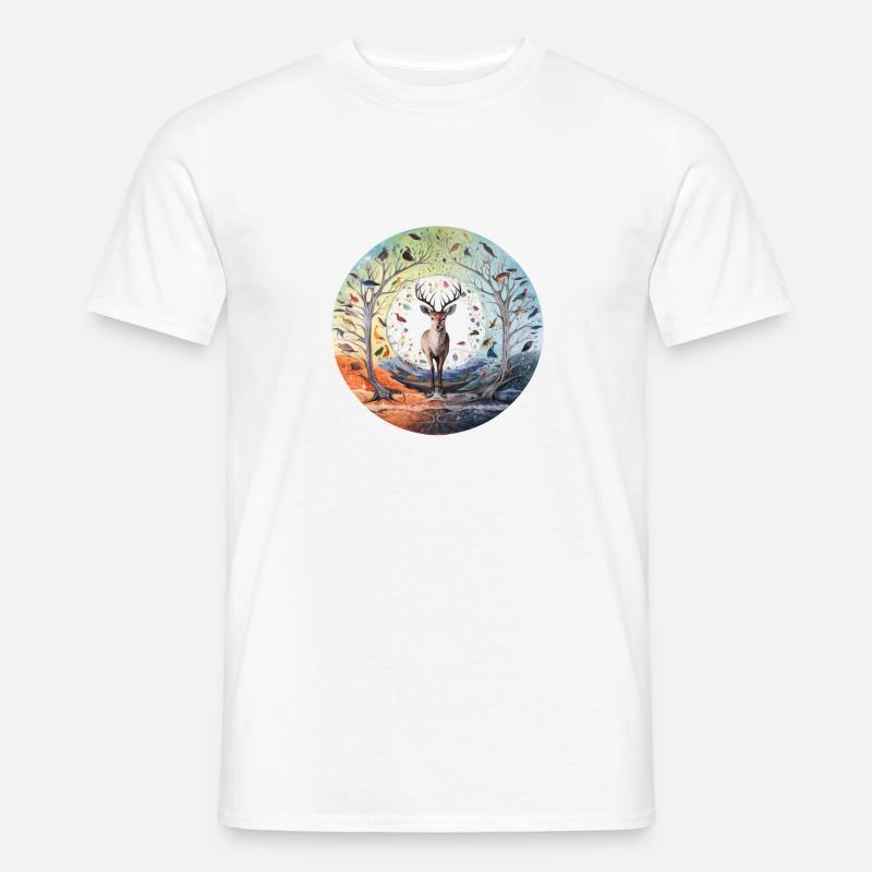 Tier des Waldes - Männer T-Shirt - Weiß