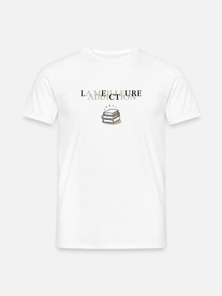 LECTURE, LA MEILLEURE ADDICTION - T-shirt homme - blanc