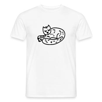 Katze - Männer T-Shirt - Weiß - Vorne - AI Model Male 178 dark (178cm)