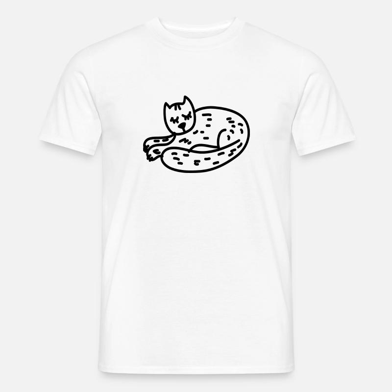 Katze - Männer T-Shirt - Weiß