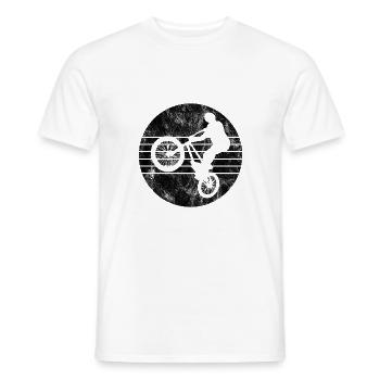 BMX Rad Fahrrad Retro Geschenk Bicycle Motocross - Männer T-Shirt - Weiß - Vorne - AI Model Male 178 dark (178cm)