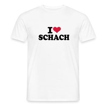 I love chess - Men's T-Shirt - white - Front - AI Model Male 178 dark (178cm)
