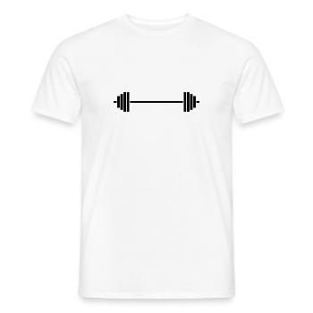 Barbell bébé - T-shirt homme - blanc - Devant - AI Model Male 178 dark (178cm)