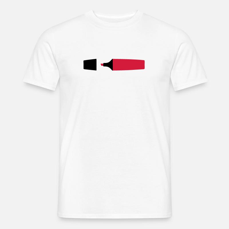 Textmarker - Männer T-Shirt - Weiß
