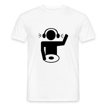 DJ - Männer T-Shirt - Weiß - Vorne - AI Model Male 178 dark (178cm)