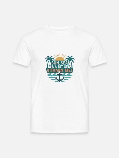 Sommer Sonne Sonnenschein - Männer T-Shirt - Weiß
