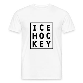 Hockey sur glace - Ice Hockey - Men's T-Shirt - white - Front - AI Model Male 178 dark (178cm)