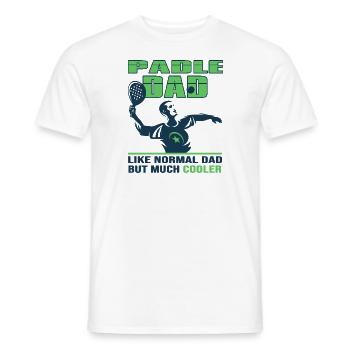 padel padeltennis paddel padelspieler papa padel - T-shirt homme - blanc - Devant - AI Model Male 178 dark (178cm)