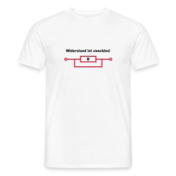 Widerstand ist zwecklos! - Männer T-Shirt - Weiß - Vorne - AI Model Male 178 dark (178cm)