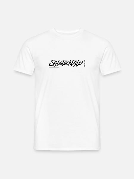Sglatschtglei - aber kein Beifall Sächsisch Spruch - Männer T-Shirt - Weiß