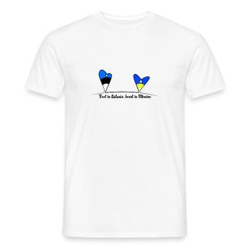 Feet in Estonia, heart in Ukraine - Männer T-Shirt - Weiß - Vorne - AI Model Male 178 dark (178cm)