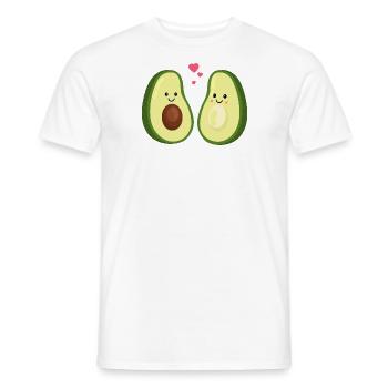 You complete me! Avocado - love - Valentine's day - Men's T-Shirt - white - Front - AI Model Male 178 dark (178cm)
